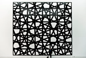 3 doubles trames 0°-30°-60°, 1975, © François Morellet : ADAGP, Paris, Courtesy, Musée d’art Moderne de Paris